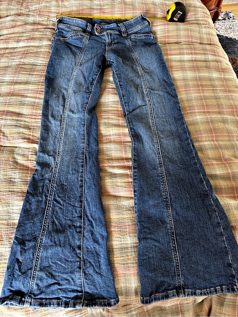 GAP Y2K Flare Low Rise Jeans Blue Waist 27